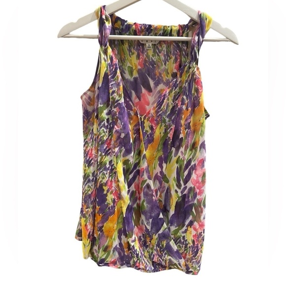 CABI Petals Floral Tank Blouse Size S - Picture 2 of 8